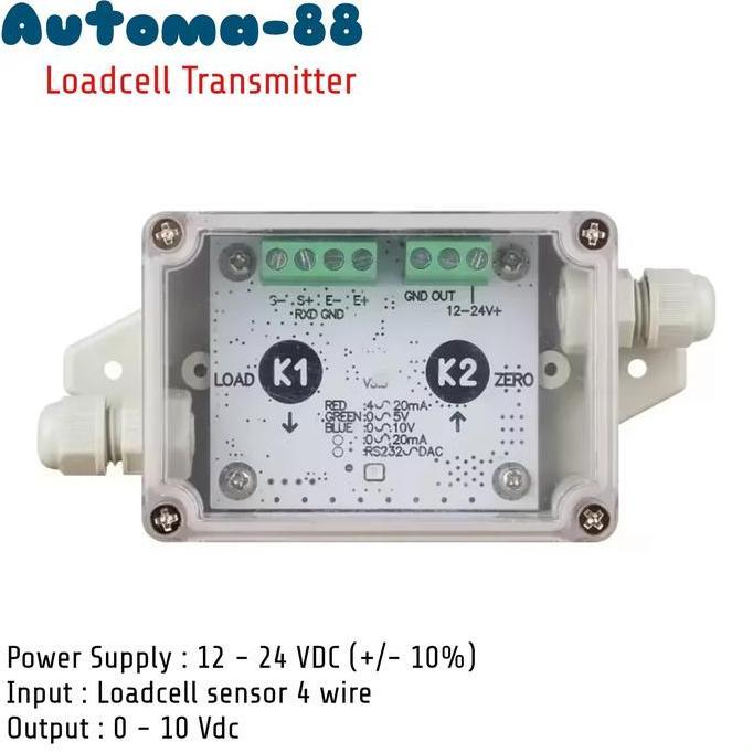 DC 24V LOADCELL TRANSMITTER OUTPUT 0-10V LOAD CELL SENSOR AMPLIFIER CONVERTER 0 - 10 V VDC PENGUAT T