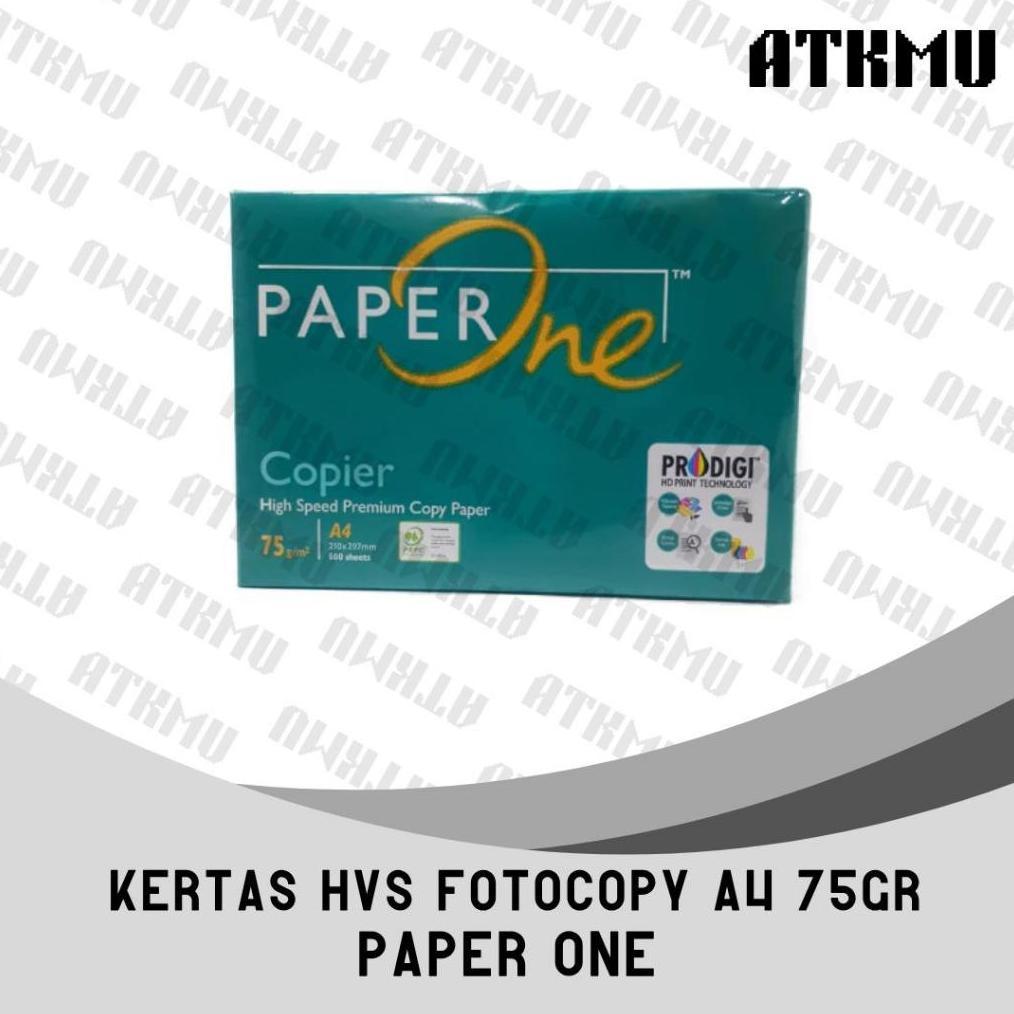 Kertas Hvs Fotocopy A4 75Gr Paperone 500 L:Embar  Kertas Warna Putih Print Dan Fotocopy