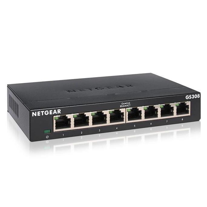 NETGEAR GS308  8 Port Gigabit Ethernet Unmanaged Switch