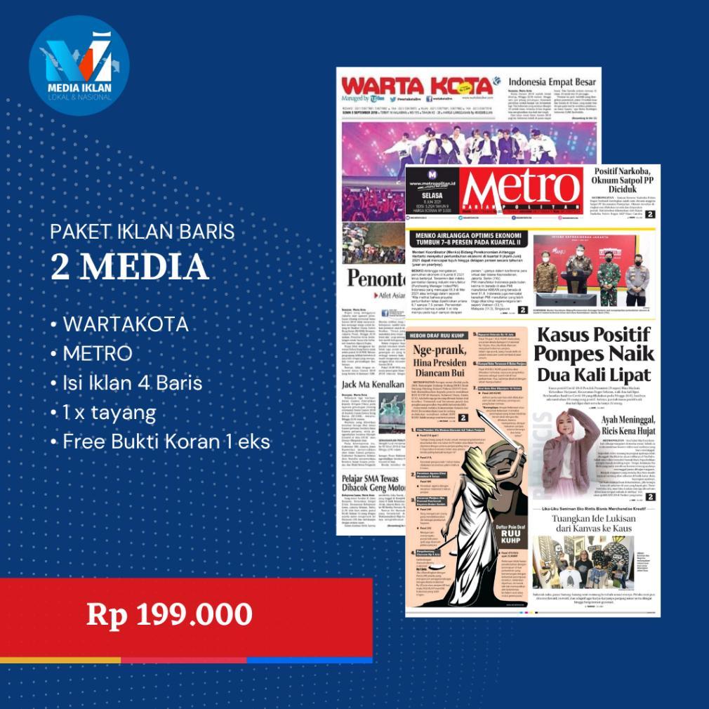 Iklan Koran Kehilangan BPKB STNK AJB SHM PAKET 2 Media