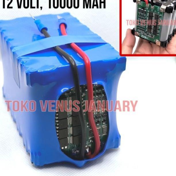 Baterai Lithium 12 Volt 10000 Mah, Baterai Pack 18650 12V 10 Ah