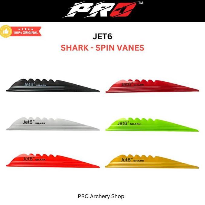 SHARK SPIN VANES JET 6 JET6 KSL | VANE 4 IN ARROW INDOOR | SPINWING | BUSUR ALAT PANAHAN