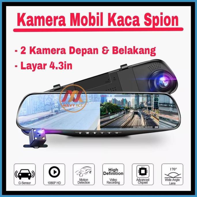 Kamera Mobil Kaca Spion 2 Kamera - Dvr Mobil Kaca Spion KMS02