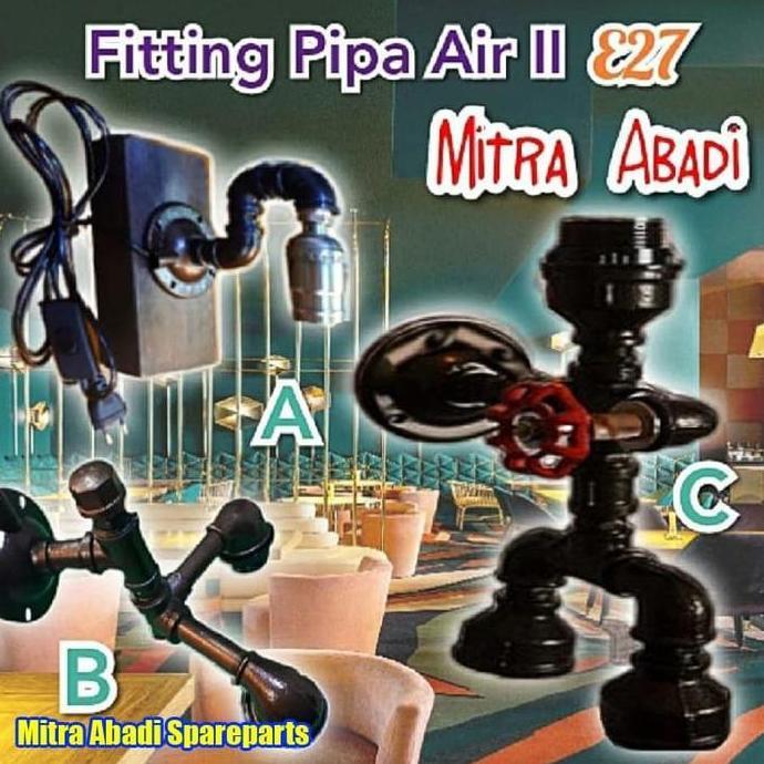 Fitting Lampu Dinding E27 Pipa Air Ii Vintage