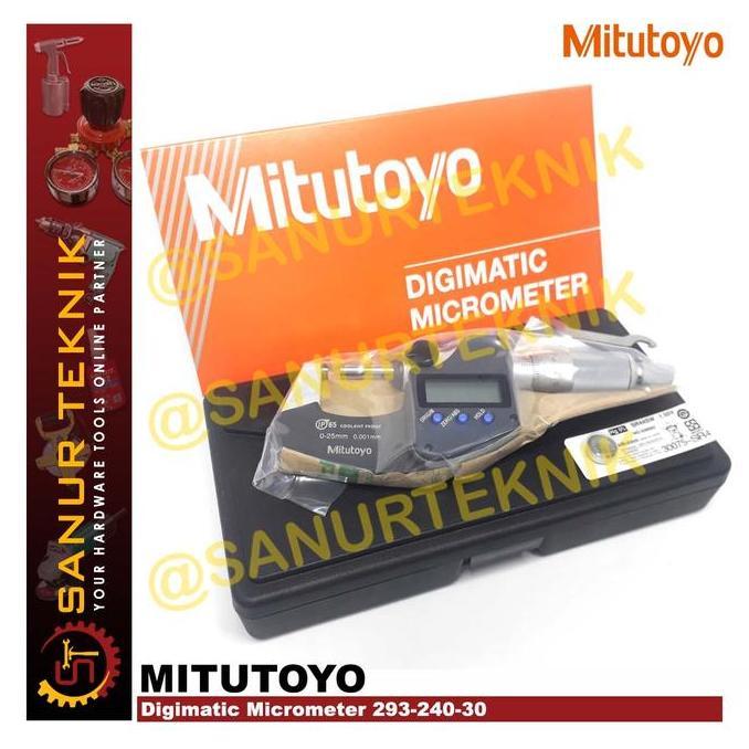 Promo MITUTOYO Digimatic Micrometer/ Digital Micrometer 0-25mm (293-240-30) Diskon