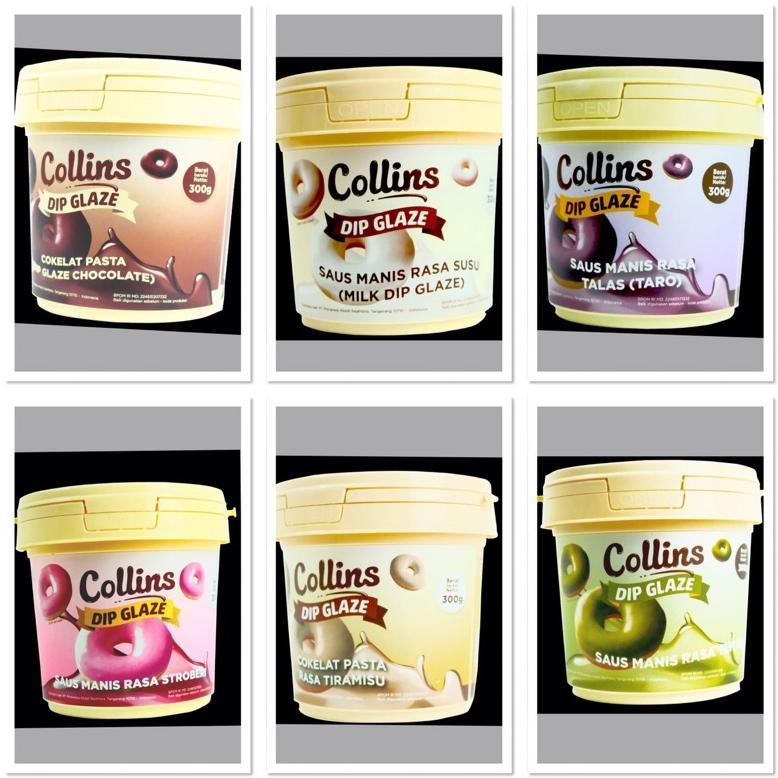 Collins Dip Glaze Mini 300Gr Coklat Cair Topping Donat Piscok Halal