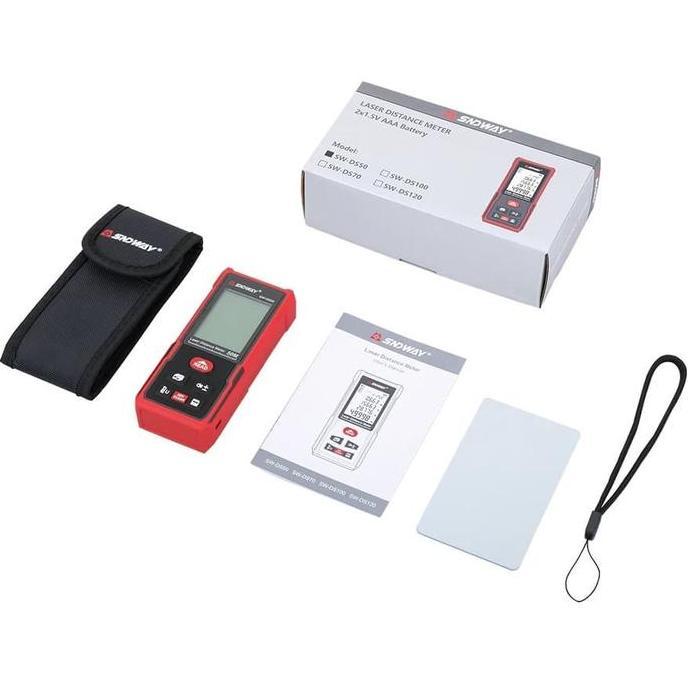 Promo SNDWAY Meteran Laser Digital Distance Laser Meter Digital 50 Meter SW-DS50 Diskon