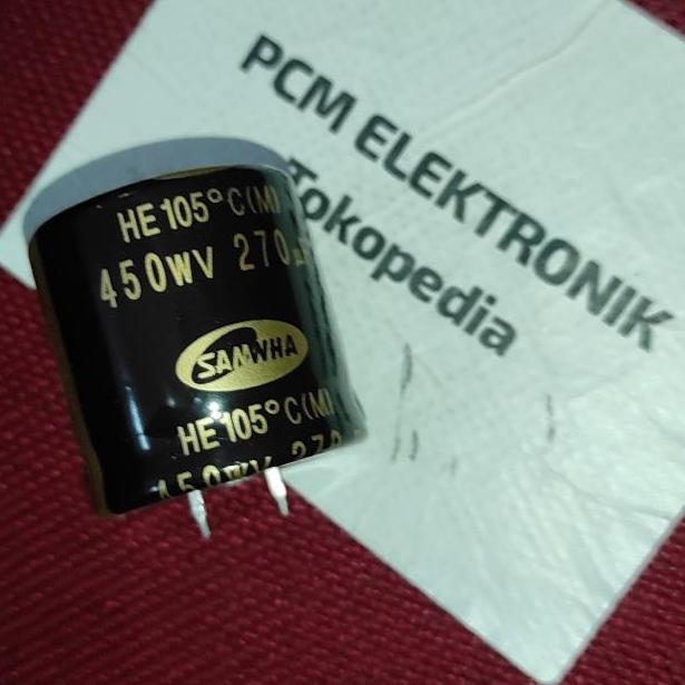 ELCO 270UF 450V 270 UF 450 V KAPASITOR ELKO ORIGINAL SAMWHA PCMED