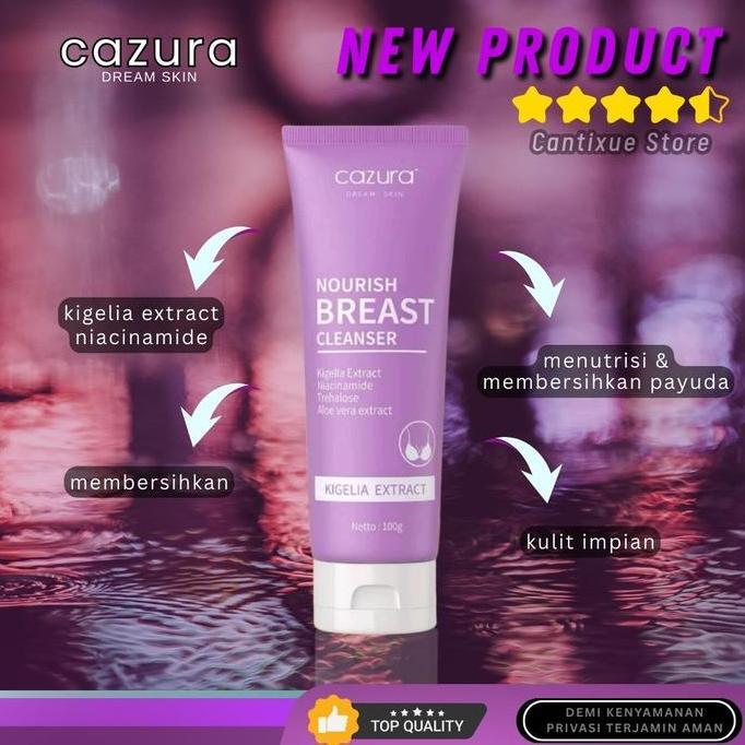 Cazura Nourish Breast Cleanser 100g - Kigelia extract & Niacinamide
