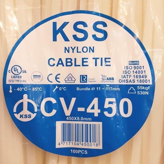 TERBARU - Cable Ties CV450x8 KSS CV-450x8 CV 450x8 hitam atau putih Ties KSS ORI