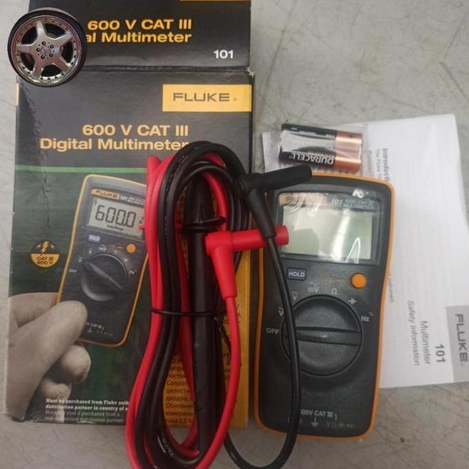 Fluke Multimeter Digital 101 AVO Meter 600V CAT III Akurasi 0.5% dengan Tes Diode dan Continuity Tes