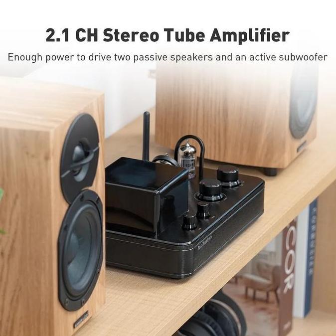 FOSI AUDIO T3 Class AB 2.1 Amplifier Tube ECF80 2x50w+Sub Out
