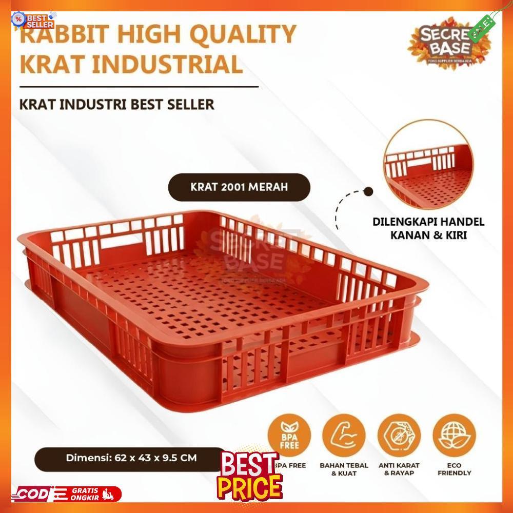 RABBIT HIGH QUALITY KRAT INDUSTRIAL 2001 - Keranjang Serbaguna / Krat Industri Tebal