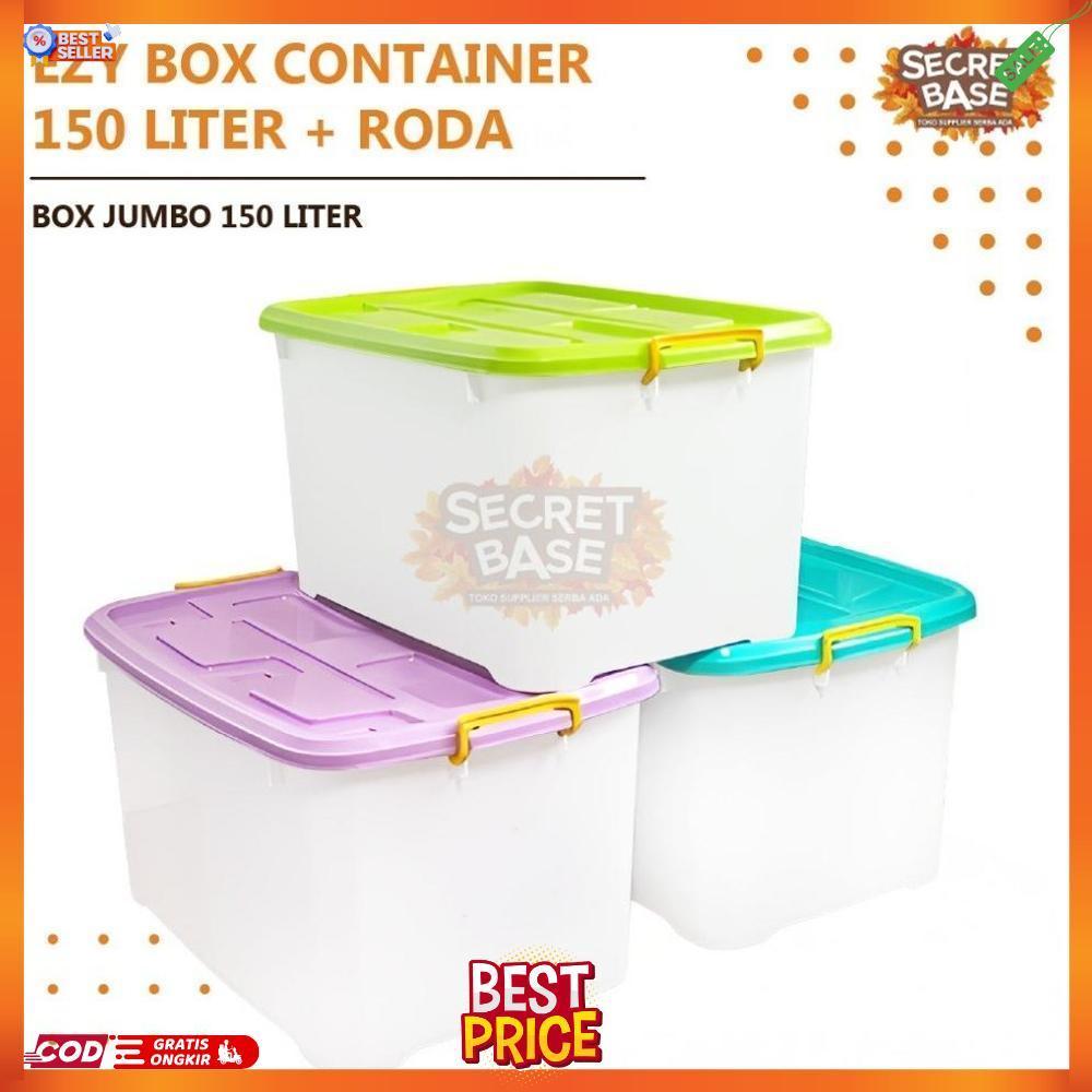 EZY BOX CONTAINER 150 LITER + RODA - Box Container / Kontainer Box Plastik / Box Jumbo 150 Liter