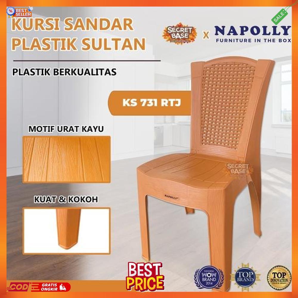 NAPOLLY KURSI KS 731 RTJ - Bangku Plastik / Kursi Kamar Plastik Sandaran