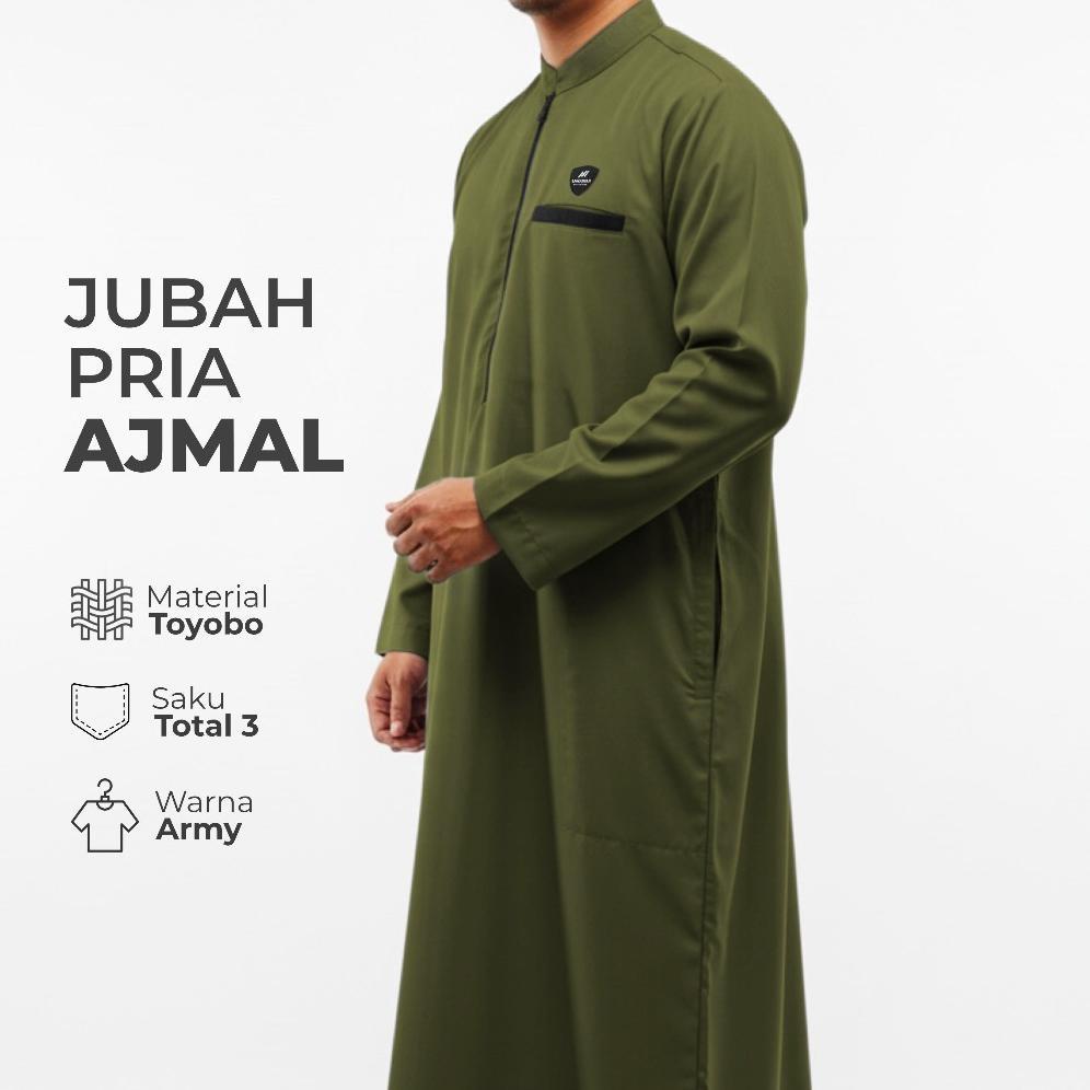 promo terbaru jubah gamis pria dewasa & remaja ajmal list annajiyah bahan original toyobo premium