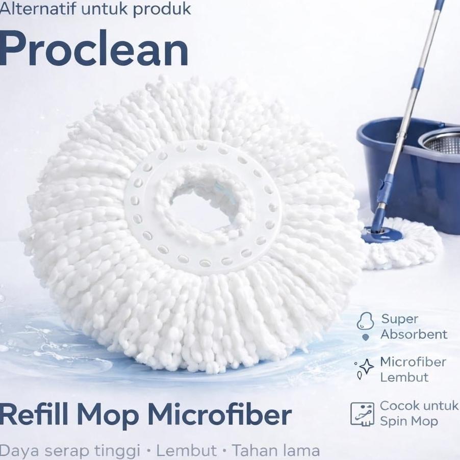 Refil Mop Untuk Proclean / Refil Pel Microfiber / Kain Pel / Kain Pel Microfiber