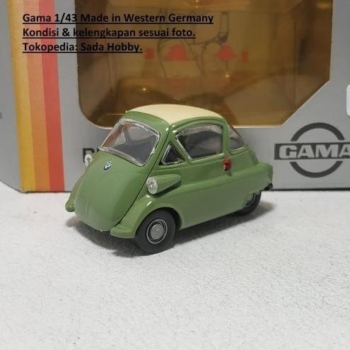 RARE VINTAGE GAMA MINI BWM ISETTA GREEN 1/43 GERMANY 1/43 MIX99
