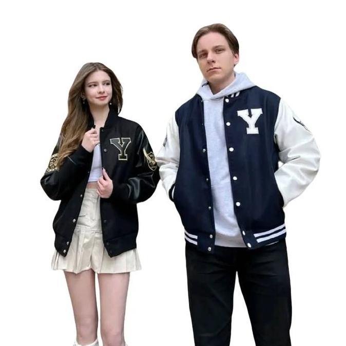 PREMIUM / Varsity Yonsei University Jumper Bisbol Jaket angkatan navy Baseball Tebal Pria Wanita Swe