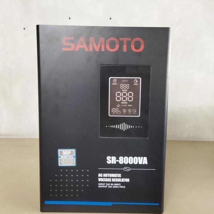 STABILIZER SAMOTO SR-8000 8000VA 1 PHASE STABILSER RELAY CONTROLLER SERIES SR 8000 / 8KVA 1 FASE