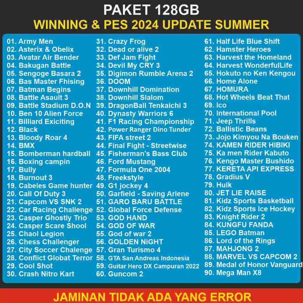 Flashdisk PS2 Full Game