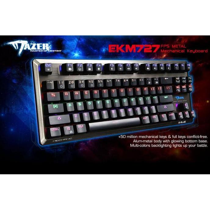 NEW E-BLUE MAZER MECHANICAL BACKLIT GAMING KEYBOARD (EKM727)
