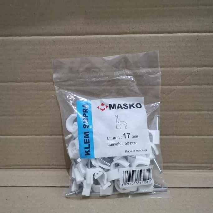 NEW MASKO KLEM SUPRA UKURAN 17MM 50 PCS