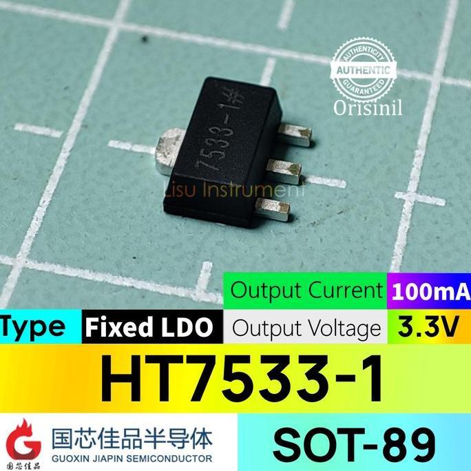 MOTRONICS HT7533-1 FIXED 3.3V VOLTAGE REGULATOR LDO 7533-1 SOT-89 GUOXIN JIAPIN SEMICONDUCTOR