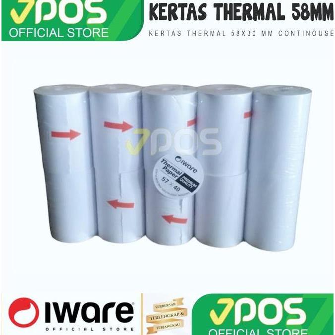 Tier- Kertas Thermal 58Mm Struk Nota Diameter 30Mm 40Mm Dan 50Mm Jpos Blueprint