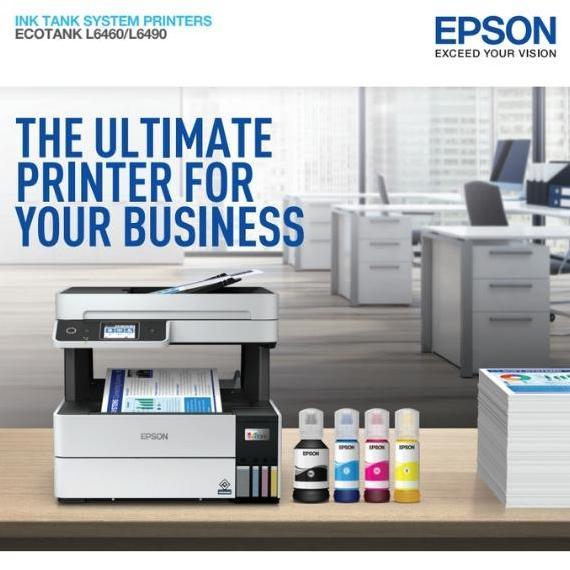 Tint- Printer Epson L6460 L 6460 L-6460 All In One F4 Adf Wifi Pment Duple
