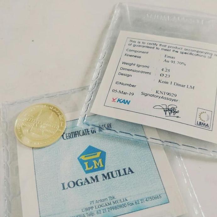 Koin Dinar Emas Antam 22 Karat 4 Koma 25 Gram Termurah