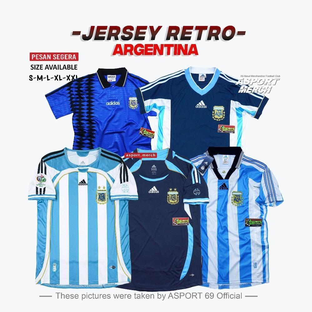 ARGENTINA RETRO HOME AWAY THIRD KOLEKSI RETRO 1994 - 2006