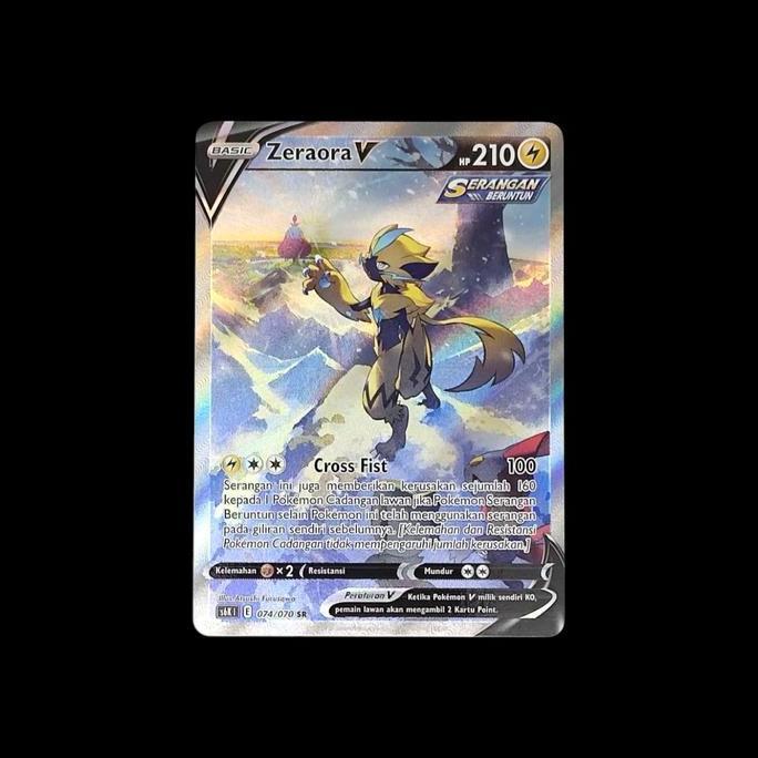 KARTU POKEMON TCG INDONESIA ZERAORA V 074/070 SR AA ALTERNATE ART RG99