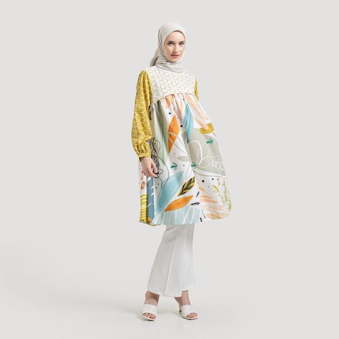 Zata- Tunik Full Print Bianca By Ameela.Kl Katun Toyobo