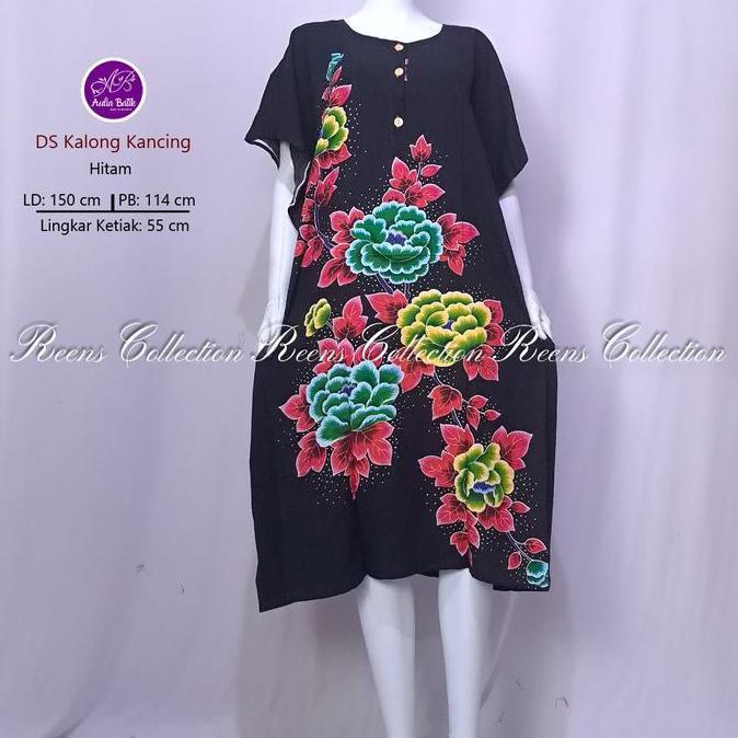 Qiu- Batik Aulia Daster Lowo Busui 3 Kancing Jumbo Ld 150 Cm | Daster Model Kalong/ Kelelar Di Bah L