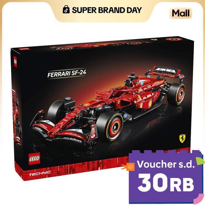 VERNANDI76 - LEGO TECHNIC 42207 FERRARI SF-24 F1 CAR (1,361 PIECES) MAINAN SUSUNAN BALOK (18 TAHUN+)