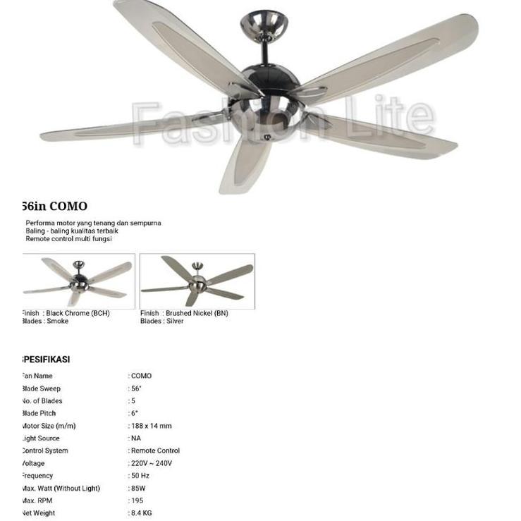 KIPAS ANGIN EDMA COMO 56" / KIPAS EDMA ORI / KIPAS ANGIN EDMA