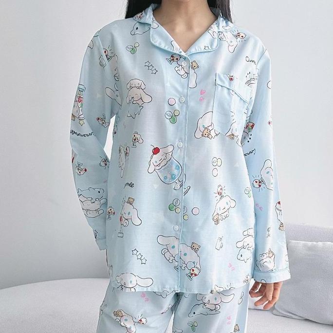 Qiu- Piyama Katun Celana Panjang Lengan Panjang - Pp - Piyama Nita