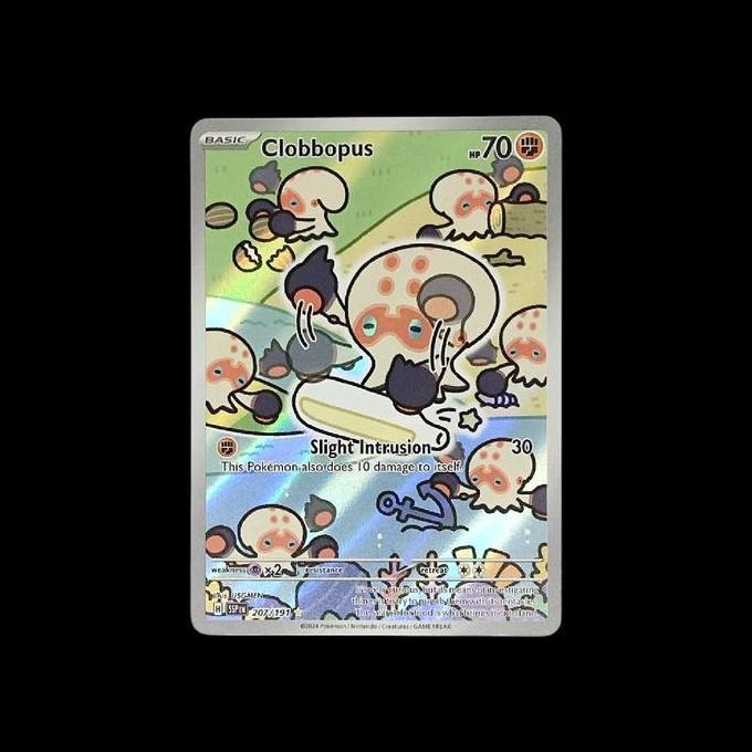 KARTU POKEMON TCG ENGLISH CLOBBOPUS AR ILLUSTRATOR USGMEN MEW BUBBLE SURGING SPARKS RG99