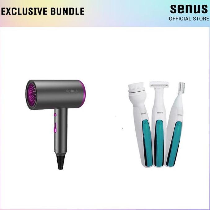 Senus Exclusive Bundle Ionic Hair Dryer Dan Body Shaver