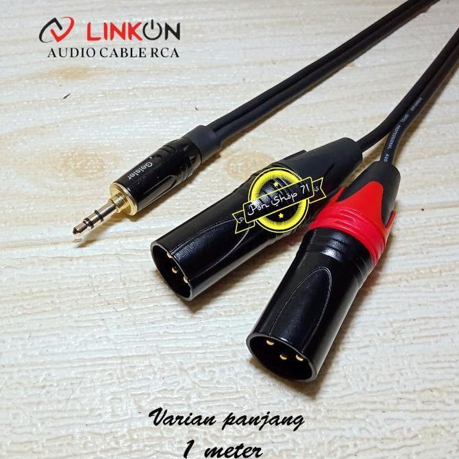 Barkahjualan7 - kabel Audio mixer ke Hp ke equalizer ke crossover ke power jack 3,5mm to 2 xlr male 