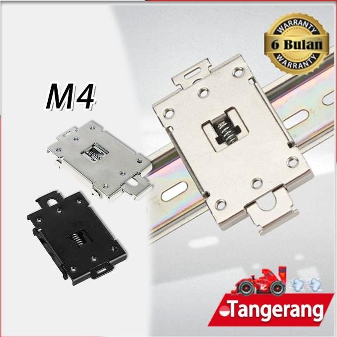 MRI 35mm DIN Rail Mounting Clamp Metal For Control Panel / Logam Guide Rail Clip