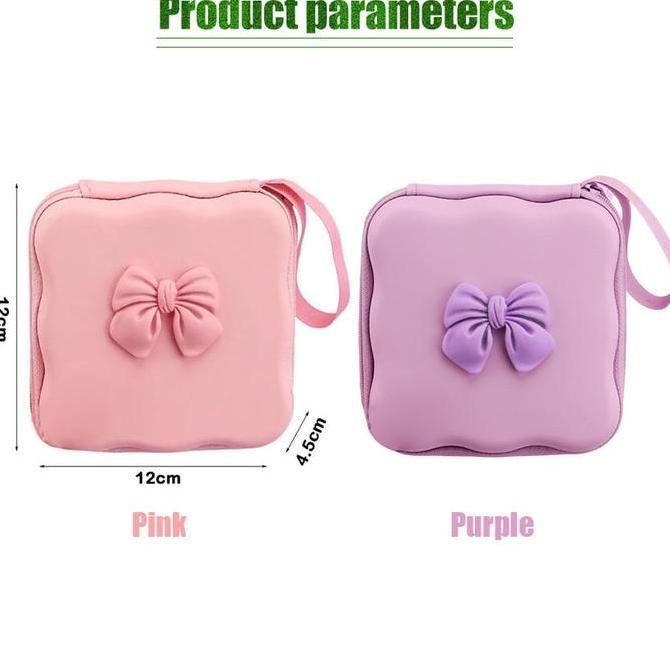 APX Tas Penyimpanan Kabel Data Multifungsi Kartun Kupu-Kupu Dompet HP Handphone Charger Powerbank He