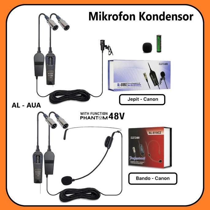 S-Net Mic Jepit Condenser Headset Microphone Jack Canon Phantom 48V  - Mic Bando Kancing Murah Ma Au