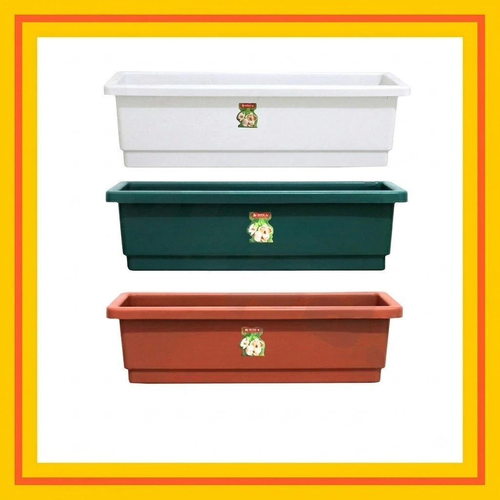 SALE  Pot Bunga Panjang Lion Star Rectangular S Flower Pot FP 12 / Pot Lion Star Panjang