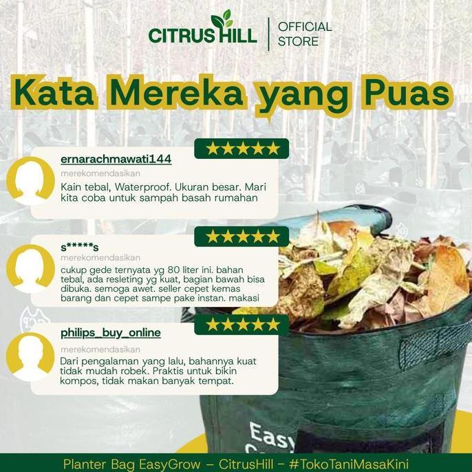 COMPOST BAG - KOMPOS BAG - EASY GROW - POT PUPUK KOMPOS - 80Liter