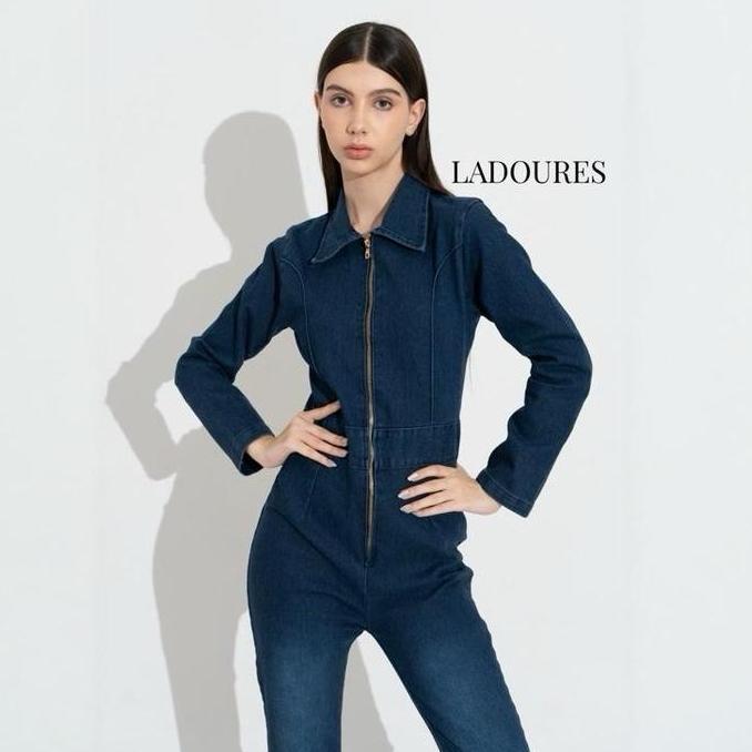 TERBARU LADURES - Mclaren Jumpsuit Denim Long sleeve Atasan Overall Setelan Casual Jeans Wanita Cutb
