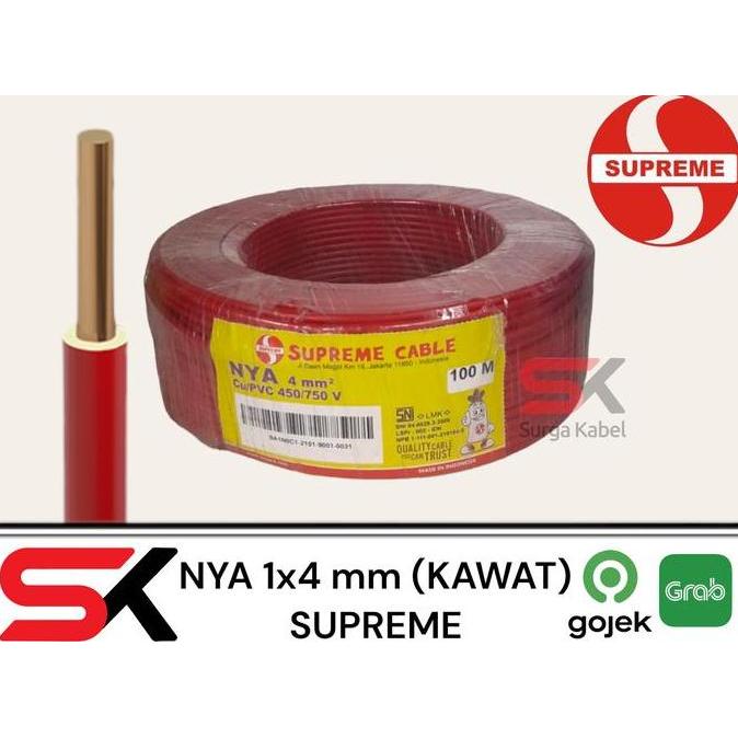 Promo NYA 1x4mm SUPREME/ KABEL GROUNDING 1 x 4 mm/ KABEL NYA/ TUNGGAL 4mm Diskon