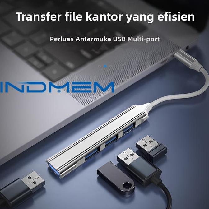 DY27 - INDMEM 4 in 1 USB 3.0 Hub TIPE C USB Adapter Docking Station | Suitable for PC/laptop/Phone 4