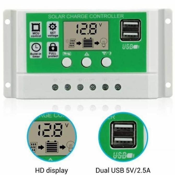 Scc Pwm 30A Untuk Lithium Scc Hijau Panel Surya Solar Cell Controller